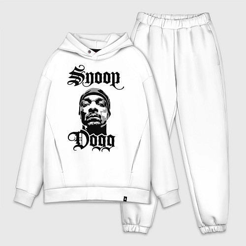 Мужской костюм оверсайз Snoop Dogg Face / Белый – фото 1