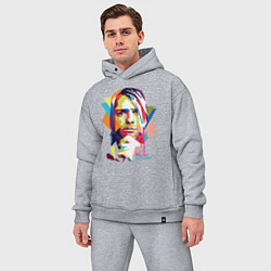 Мужской костюм оверсайз Kurt Cobain: Colors, цвет: меланж — фото 2