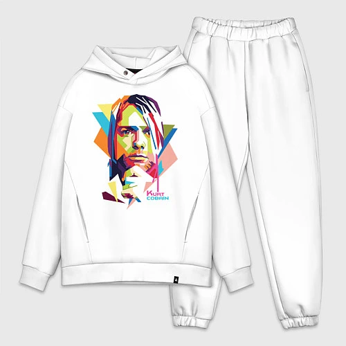 Мужской костюм оверсайз Kurt Cobain: Colors / Белый – фото 1