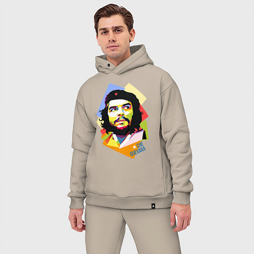 Мужской костюм оверсайз Che Guevara Art / Миндальный – фото 3