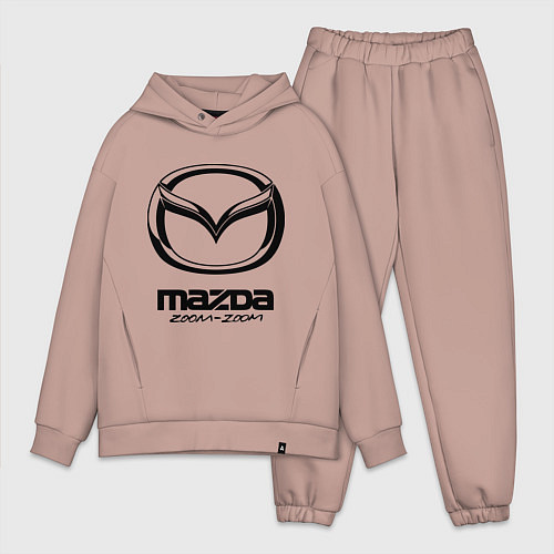 Мужской костюм оверсайз Mazda Zoom-Zoom / Пыльно-розовый – фото 1