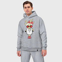 Мужской костюм оверсайз Козочка, цвет: меланж — фото 2