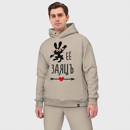 Мужской костюм оверсайз Её ЗаяцЪ / Миндальный – фото 3