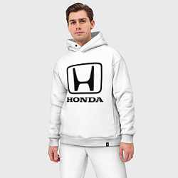 Мужской костюм оверсайз Honda logo, цвет: белый — фото 2