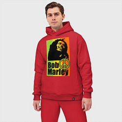 Мужской костюм оверсайз Bob Marley: Jamaica, цвет: красный — фото 2