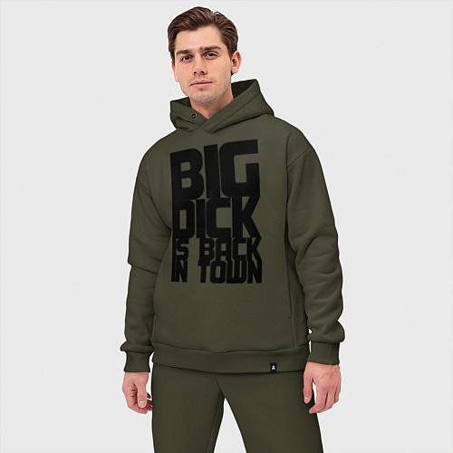 Мужской костюм оверсайз BIG DICK IS BACK IN TOWN / Хаки – фото 3