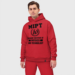 Мужской костюм оверсайз MIPT Institute цвета красный — фото 2