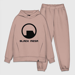 Мужской костюм оверсайз Black Mesa: Logo, цвет: пыльно-розовый