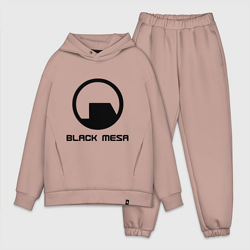 Мужской костюм оверсайз Black Mesa: Logo / Пыльно-розовый – фото 1