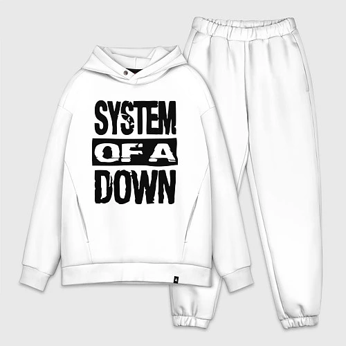Мужской костюм оверсайз System Of A Down / Белый – фото 1