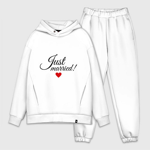 Мужской костюм оверсайз Молодожёны / Белый – фото 1