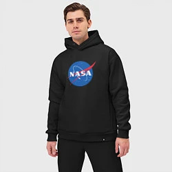 Мужской костюм оверсайз NASA: Logo, цвет: черный — фото 2