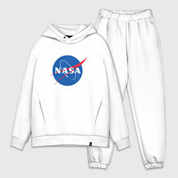 Мужской костюм оверсайз NASA: Logo, цвет: белый