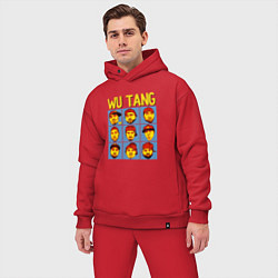 Мужской костюм оверсайз Wu-Tang Clan Faces, цвет: красный — фото 2