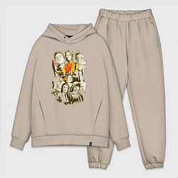 Мужской костюм оверсайз Герои Тарантино, цвет: миндальный