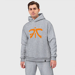 Мужской костюм оверсайз Fnatic Logo, цвет: меланж — фото 2