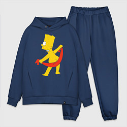 Мужской костюм оверсайз Барт с полотенцем, цвет: тёмно-синий
