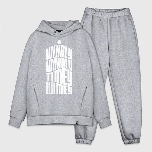 Мужской костюм оверсайз Talk Whovian To Me / Меланж – фото 1