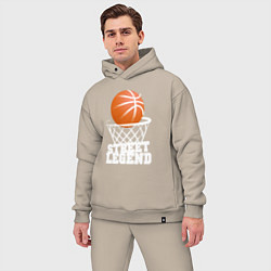 Мужской костюм оверсайз Баскетбол, цвет: миндальный — фото 2