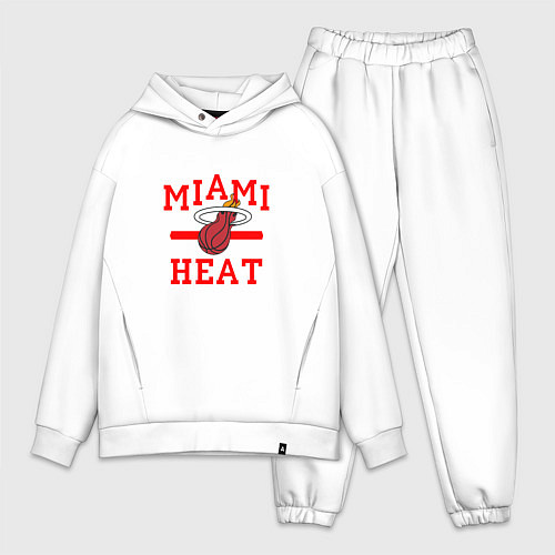 Мужской костюм оверсайз Miami Heat / Белый – фото 1