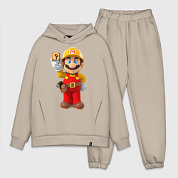 Мужской костюм оверсайз Super Mario, цвет: миндальный