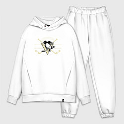 Мужской костюм оверсайз Pittsburgh Penguins: Est.1967, цвет: белый