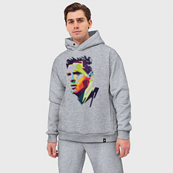 Мужской костюм оверсайз Lionel Messi: fun-art, цвет: меланж — фото 2