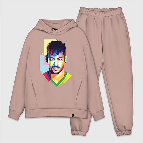 Мужской костюм оверсайз Neymar: fun-art / Пыльно-розовый – фото 1