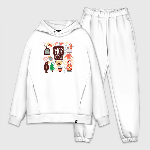 Мужской костюм оверсайз Moscow Pack / Белый – фото 1