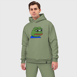 Мужской костюм оверсайз Sad frog, цвет: авокадо — фото 2