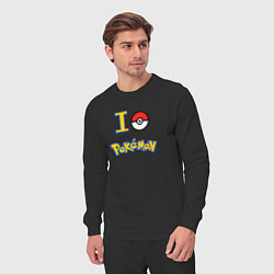 Костюм хлопковый мужской Покемон I love pokemon, цвет: черный — фото 2