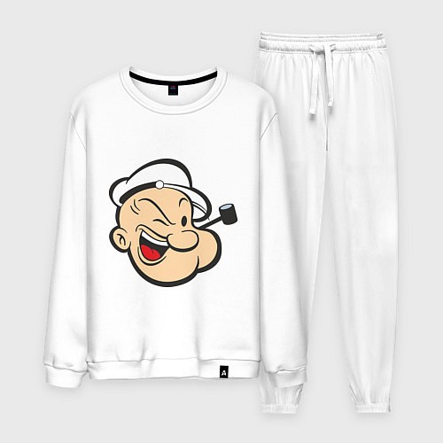 Мужской костюм Popeye Face / Белый – фото 1