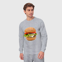 Костюм хлопковый мужской Гамбургер, цвет: меланж — фото 2