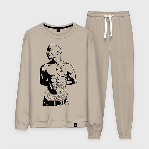 Мужской костюм 2pac / Миндальный – фото 1