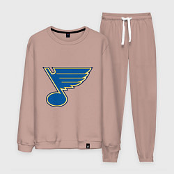 Костюм хлопковый мужской St Louis Blues, цвет: пыльно-розовый