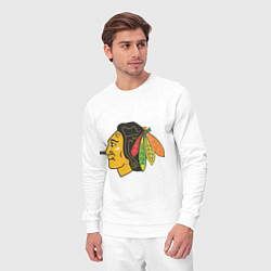 Костюм хлопковый мужской Chicago Blackhawks, цвет: белый — фото 2