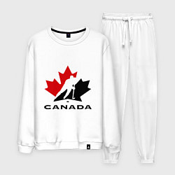 Костюм хлопковый мужской Canada, цвет: белый