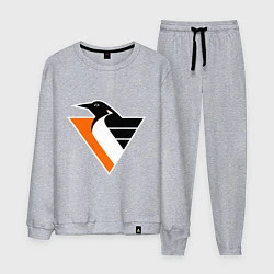 Костюм хлопковый мужской Pittsburgh Penguins, цвет: меланж