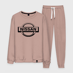 Костюм хлопковый мужской Nissan club, цвет: пыльно-розовый