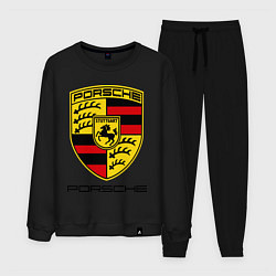 Костюм хлопковый мужской Porsche Stuttgart, цвет: черный