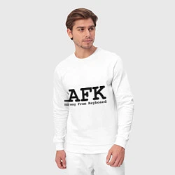Костюм хлопковый мужской AFK: Away From Keyboard, цвет: белый — фото 2