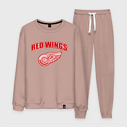 Костюм хлопковый мужской Detroit Red Wings, цвет: пыльно-розовый