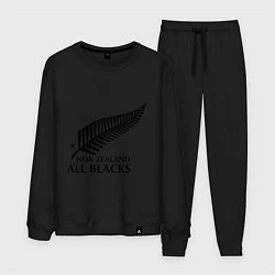 Костюм хлопковый мужской New Zeland: All blacks, цвет: черный