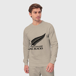 Костюм хлопковый мужской New Zeland: All blacks, цвет: миндальный — фото 2