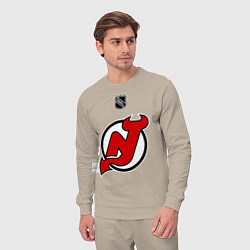 Костюм хлопковый мужской New Jersey Devils: Kovalchuk 17, цвет: миндальный — фото 2