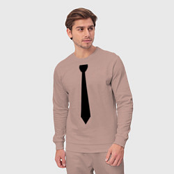 Костюм хлопковый мужской Галстук, цвет: пыльно-розовый — фото 2