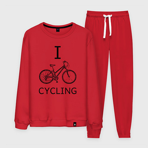 Мужской костюм I love cycling / Красный – фото 1