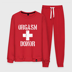 Костюм хлопковый мужской Orgasm + donor, цвет: красный