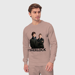 Костюм хлопковый мужской Sherlock, цвет: пыльно-розовый — фото 2