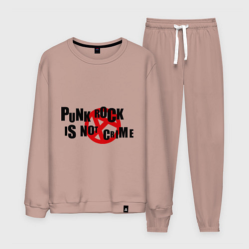Мужской костюм Punk Rock is not a crime / Пыльно-розовый – фото 1